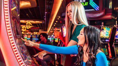 guests playing slot machine