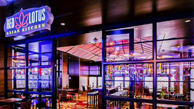 front of red lotus restaurant